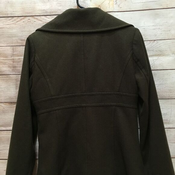 ‎DKNY WOOL COAT IN OLIVE GREEN - Picture 11 of 13